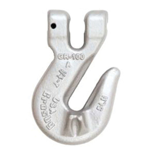 Crosby 1049435 A-1338 Cradle Grab Hook, 3/8 in Trade, 8800 lb Load, 100 Grade, Clevis Attachment, Forged Alloy Steel
