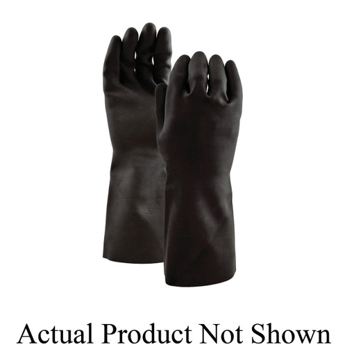 360° Total Coverage 500-11 Chemical-Resistant Gloves, SZ 11, Rubber Latex, Flocked Cotton Lining, Straight Cuff, 28 mil THK