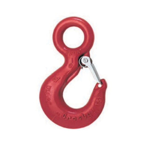 Crosby 1022380 L-320AN Eye Hook With Latch, 1 ton Load, Eyelet Attachment, Steel Alloy