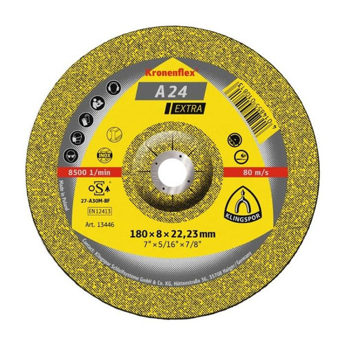 A24 EXTRA, GRINDING DISC, 6X1/4X7/8