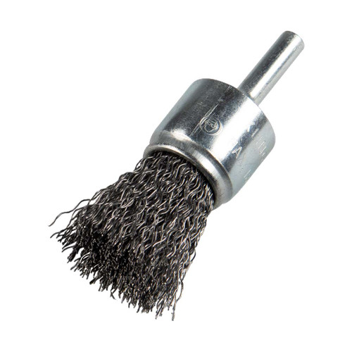 BPS600W CRIMPED END BRUSH 3/4", CARBON STEELl 0.006" WIRE, 1/4" SHANK