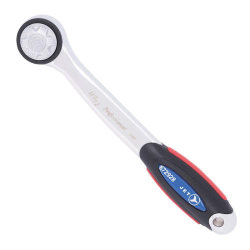 JET 672928 High Torque Professional Duty Ratchet Wrench, 1/2 in Drive, 10 in OAL, Chrome Vanadium Steel, ANSI Specified