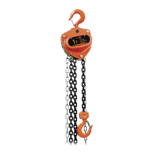 JET 101136 KCH Heavy Duty Chain Hoist, 4400 lb Load, 20 ft H Lifting, 14-3/4 in Min Between Hooks, 52 mm Hook Opening, 79 lb Rated