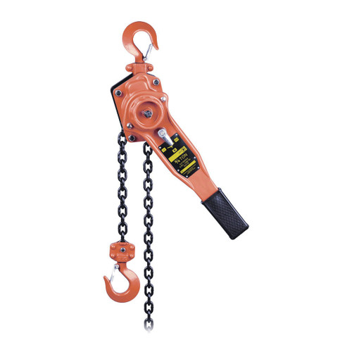 JET 110302 VLP Standard Duty Lever Chain Puller, 0.75 ton Load, 5 ft H Lifting, 31 lb Rated, 37.5 mm Hook Opening