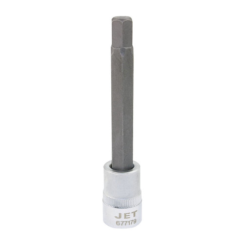 JET 677180 Long Socket Bit, 3/8 in, 10 mm, ANSI Specified, Canadian Government Specification CDA39-GP-12b, US Federal Specification GGG-W-641E