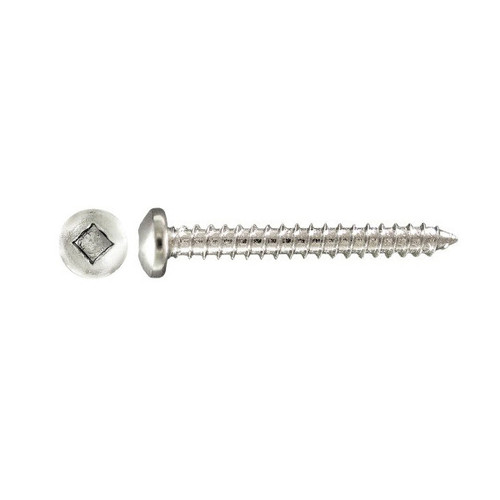 Paulin Papco 208-135 Tapping Screw, #8-15, 3/8 in OAL, Square Socket Drive, Carbon Steel, Zinc Plated