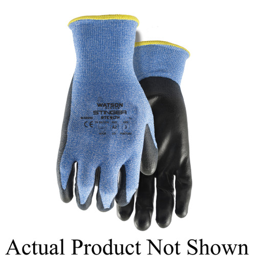 Stealth 359-X Stealth Stinger Cut-Resistant Gloves, XL, Polyurethane Coated Coating, Glass/HPPE/Lycra/Nylon/Spandex, Knit Wrist Cuff, Resists: Cut and Puncture, ANSI Cut-Resistance Level: A2, ANSI Puncture-Resistance Level: 3
