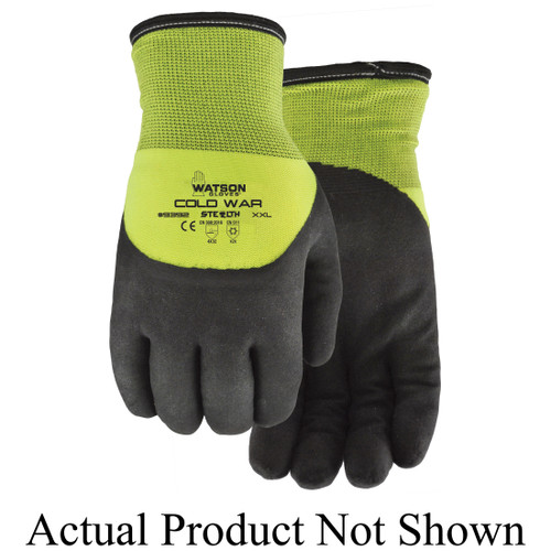 Stealth 9392-M Steath Cold War Chemical-Resistant Gloves, M, Hi-Viz Yellow, Resists: Abrasion, Blade Cut, Puncture and Tear, Snug Knit Wrist Cuff