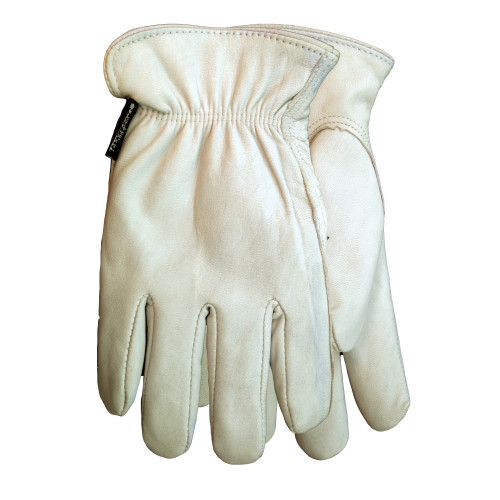 Watson 9545-XXL Scape Goat General Purpose Gloves, Drivers, Clute Cut/Keystone Thumb Style, 2XL, Full Grain Goatskin Leather Palm, Full Grain Goatskin Leather, White, Slip-On Cuff, C100 Thinsulate Lining
