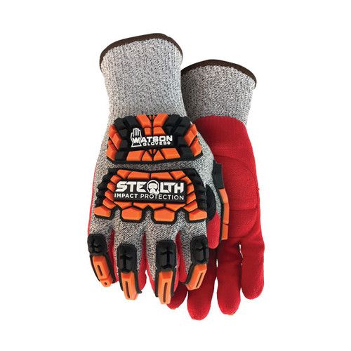 Stealth 360TPR-L 360TPR Destroyer Cut-Resistant Gloves, L, Nitrile Coating, HPPE/Steel/Nylon/Thermoplastic Rubber, Knit Wrist Cuff, Resists: Abrasion, Cut, Impact and Puncture, ANSI Cut-Resistance Level: A7, ANSI Puncture-Resistance Level: 5
