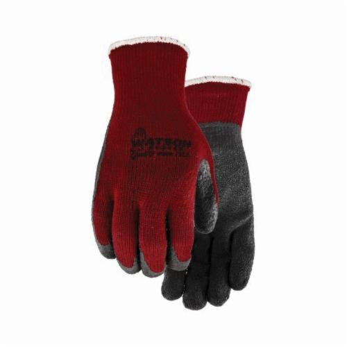 WATSON 320I-S RED HOTS WINTER GENERAL PURPOSE GLOVES 320I, COATED, SURE-GRIP STYLE, S, SANDY FOAM LATEX PALM, 10 GG POLYESTER/COTTON, BLACK/RED, KNIT WRIST CUFF, SANDY FOAM LATEX COATING, RESISTS: ABRASION AND PUNCTURE, NAPPED ACRYLIC LINING