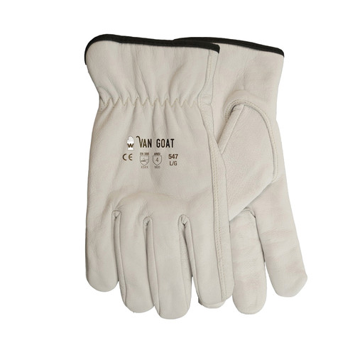 Watson 547-M Van Goat Drivers Gloves, M, Full Grain Goatskin Leather, Slip-On Cuff, Resists: Abrasion, Blade Cut, Puncture and Tear, ANSI Cut-Resistance Level: A4, ANSI Puncture-Resistance Level: 3