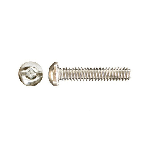 Paulin 1741-228 Machine Screw, #10-32, 2 in OAL, Carbon Steel, Zinc Plated, Slotted/Square Drive