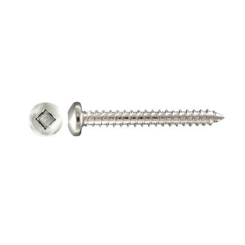 Paulin Papco 208-141 Tapping Screw, #8-15, 1 in OAL, Square Socket Drive, Carbon Steel, Zinc Plated