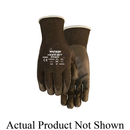 Stealth 362-S 362 Hornet Coated Cut-Resistant Gloves, S, Foam Nitrile Coating, 18 gg HPPE/Glass/Nylon/Spandex, Seamless Knit Wrist Cuff, Resists: Abrasion, Cut, Dry, Oily, Tear, Puncture, Wet, Dirt and Debris, ANSI Cut-Resistance Level: A4