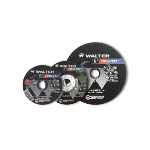 Walter Surface Technologies ZIP WHEEL 11T172 Depressed Center Wheel, 7 in Dia x 1/16 in THK, 7/8 in Center Hole, 46 Grit, Aluminum Oxide Abrasive