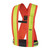 PIONEER V1040950-O/S Adjustable Safety Sash, Universal, Hi-Viz Orange, Polyester
