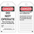 BRADY 66050 RECTANGULAR SELF-LAMINATING LOCKOUT TAG, 5-3/4 IN H X 3 IN W, BLACK/RED ON WHITE, 3/8 IN HOLE, B-851 POLYESTER