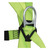 PEAKWORKS V8001000 Compliance 3-Point Adjustment Safety Harness, Universal, 400 lb Load, Pass-Thru Leg Strap Buckle, Pass-Thru Chest Strap Buckle, Friction Shoulder Strap Buckle, Hi-Viz Green