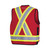 HI-VIS 150D POLY TWILL SURVEYOR'S SAFETY VEST - SNAP CLOSURE - RED - L