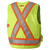 HI-VIS 150D POLY TWILL SURVEYOR'S SAFETY VEST - SNAP CLOSURE - HI-VIS ORANGE - S