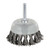 JET 550802 High Performance Knotted Cup Brush, 2-3/8 in Dia Brush, 0.02 in Dia Filament/Wire, Twist Knot