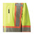 HI-VIZ YELLOW SOFTSHELL WATERPROOF/BREATHABLE PREMIUM SAFETY JACKET - L