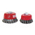 JET 554202 High Performance Cup Brush, 3 in Dia Brush, 0.02 in Dia Filament/Wire, Twist Knot, Carbon Steel Fill