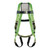 Miller by Honeywell DuraFlex Python P950QC/UGN Harness, Universal, 400 lb Load, Polyester/Urethane Elastomer Strap, Quick-Connect Leg Strap Buckle, Quick-Connect Chest Strap Buckle, Friction Shoulder Strap Buckle, Steel Hardware, Green