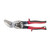JET 735323 Offset Super Heavy Duty Aviation Snip, 16 ga Copper, 18 ga Cold Rolled Steel, 21 ga Hard Steel, 22 ga 304 Stainless Steel Cutting, 1-3/16 in L of Cut, Drop Forged Chrome Molybdenum Steel Blade, Thermoplastic Rubber Handle