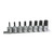 JET H1458 TRIPLE SQUARE BIT DRIVER SET, 8 PIECES, FOR USE WITH CYLINDER HEADS, AXLE SHAFTS, REAR TOE ADJUSTERS, DIFFERENTIALS, TRANSMISSION DRAIN PLUGS, CLUTCHES, BELLY PANS, BRAKE CALIPERS, MATTE SNCM 8660 STEEL