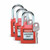 BRADY 105886 ANTI-SPARK KEY RETAINING SAFETY PADLOCK, ALIKE KEY, RED, FIBERGLASS REINFORCED NYLON BODY, 1/4 IN DIA X 1-1/2 IN H X 0.8 IN W TRIPLE COATED HARDENED STEEL SHACKLE, 1-3/4 IN L BODY, NON-CONDUCTIVE CONDUCTIVITY