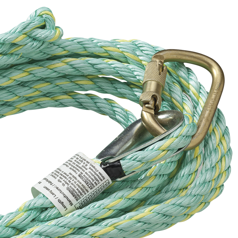 PEAK WORKS Standard Vertical Lifeline Rope with Back Splice & Snap