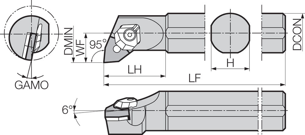 S25SWWLNR0834E RightHand, Negative Rake, Boring Bar VSG Commerce
