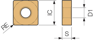 SNMG 431PQ PV730 Grade PVD Cermet, Indexable Turning Insert