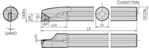 A10LSTLPL1112AE Left-Hand, Positive Rake, Coolant-Through Boring Bar A10LSTLPL1112AE Left-Hand, Positive Rake, Coolant-Through Boring Bar