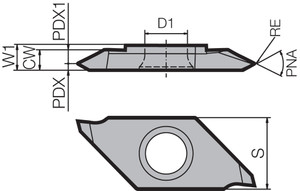 TKFT 12RA6000 PR1535 Grade PVD Carbide, Indexable Threading Insert TKFT 12RA6000 PR1535 Grade PVD Carbide, Indexable Threading Insert
