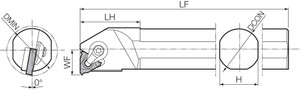 CINL 3025S16, Indexable Internal Threading Toolholder CINL 3025S16, Indexable Internal Threading Toolholder