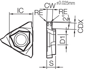 GBA 43R265030MY TN6020 Grade Uncoated Cermet, Indexable Grooving Insert GBA 43R265030MY TN6020 Grade Uncoated Cermet, Indexable Grooving Insert