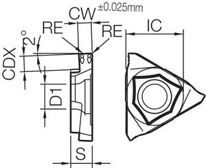 GBA 43L265030MY TN6020 Grade Uncoated Cermet, Indexable Grooving Insert GBA 43L265030MY TN6020 Grade Uncoated Cermet, Indexable Grooving Insert