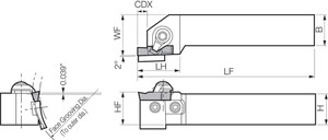 GFVSL 2020K502B, Face Grooving Toolholder GFVSL 2020K502B, Face Grooving Toolholder
