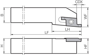 STWL2020K15, Micro Face Grooving Toolholder STWL2020K15, Micro Face Grooving Toolholder