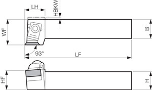 CTJNR 164D, Indexable Turning Toolholder CTJNR 164D, Indexable Turning Toolholder