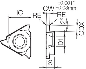 GBA 32R062N PR1215 Grade PVD Carbide, Indexable Grooving Insert GBA 32R062N PR1215 Grade PVD Carbide, Indexable Grooving Insert