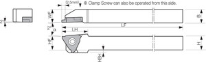 KTGFR 1212JX16F, External Grooving Toolholder KTGFR 1212JX16F, External Grooving Toolholder