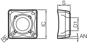 SCMT 070305SME PR1225 Grade PVD Carbide, Indexable Drilling Insert