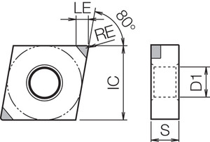 CNGA 432S01630MEH KBN05M Grade CBN, Indexable Turning Insert CNGA 432S01630MEH KBN05M Grade CBN, Indexable Turning Insert