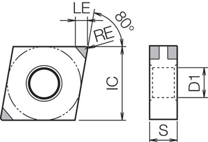 CNGA 433ME4 KBN05M Grade CBN, Indexable Turning Insert CNGA 433ME4 KBN05M Grade CBN, Indexable Turning Insert