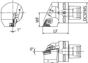 KPC3 KTNL 2204016 Quick Change, Polygon Shank Indexable Threading Toolholder