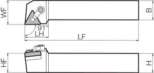 MTGNR 123B, Indexable Turning Toolholder MTGNR 123B, Indexable Turning Toolholder